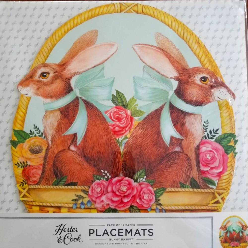 Hester & Cook Placemats "Bunny Basket"